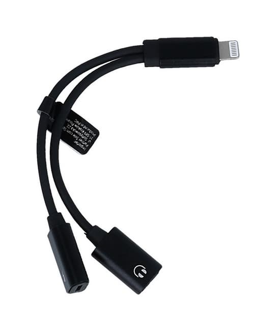 Adaptér TopQ Lightning - 2x Lightning konektor černý 92810