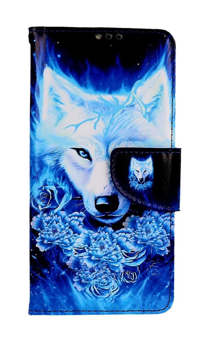 Pouzdro TopQ Xiaomi Redmi Note 12S knížkové Tyrkysový vlk 112814 - náhled 1