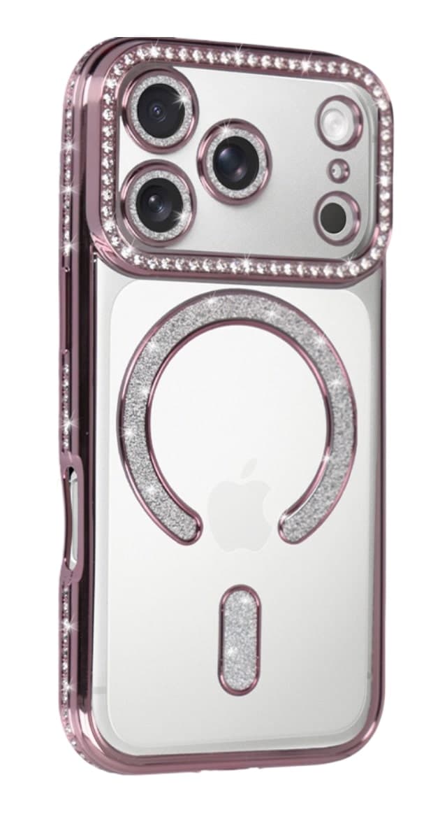 Zadní kryt Bling Magsafe pro iPhone 17 Pro Max pink