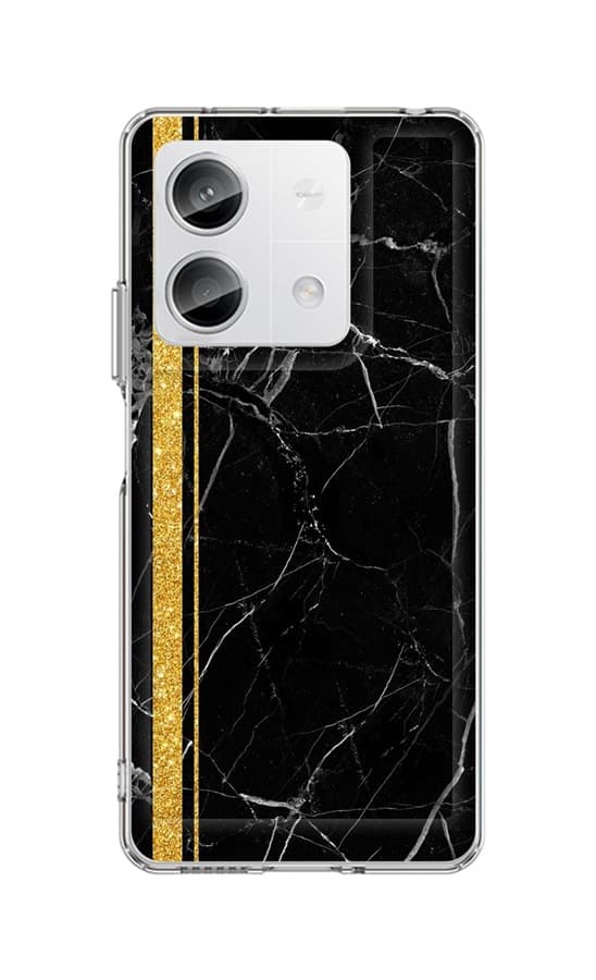 Kryt STYLE TopQ Xiaomi Redmi Note 13 5G pevný Mramor černo-zlatý 122829
