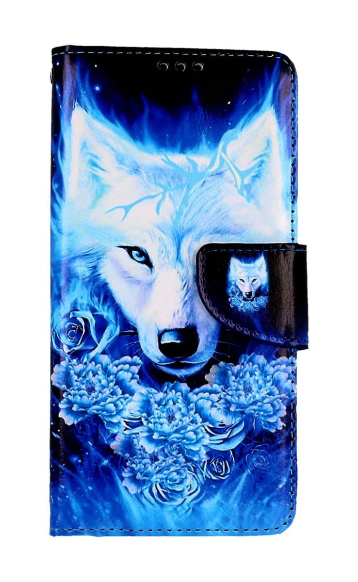 Pouzdro TopQ Xiaomi Redmi Note 12 knížkové Tyrkysový vlk 112836 - náhled 1