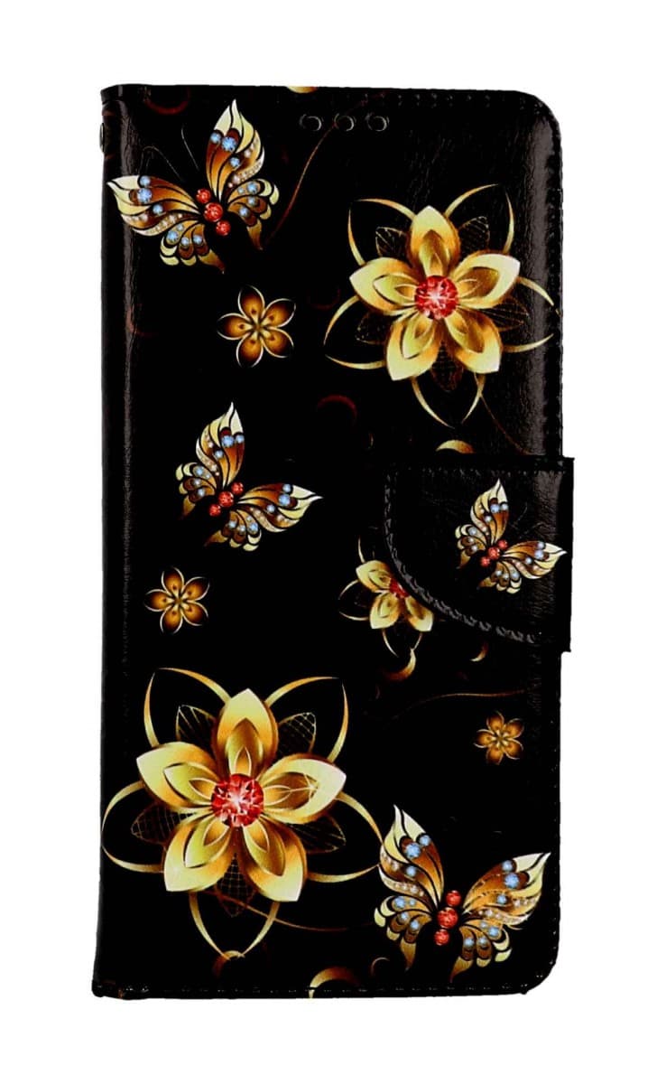Pouzdro TopQ Xiaomi Redmi Note 12 knížkové Zlaté květy 112837 - náhled 1