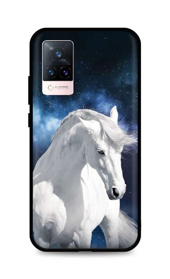 Kryt TopQ Vivo V21 5G silikon White Horse 72876