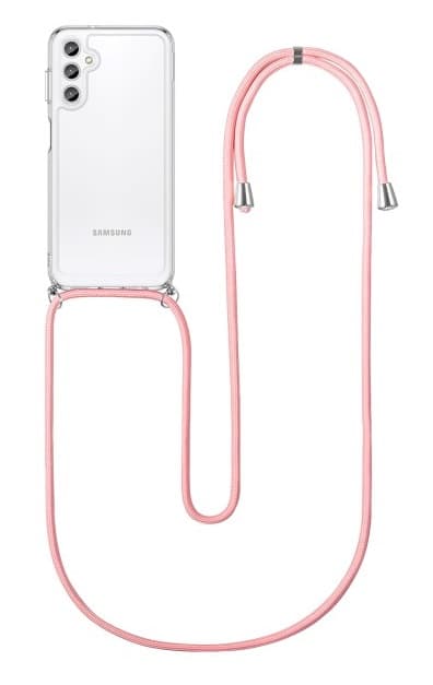 Kryt TopQ Samsung A14 5G s růžovou šňůrkou průhledný 92923