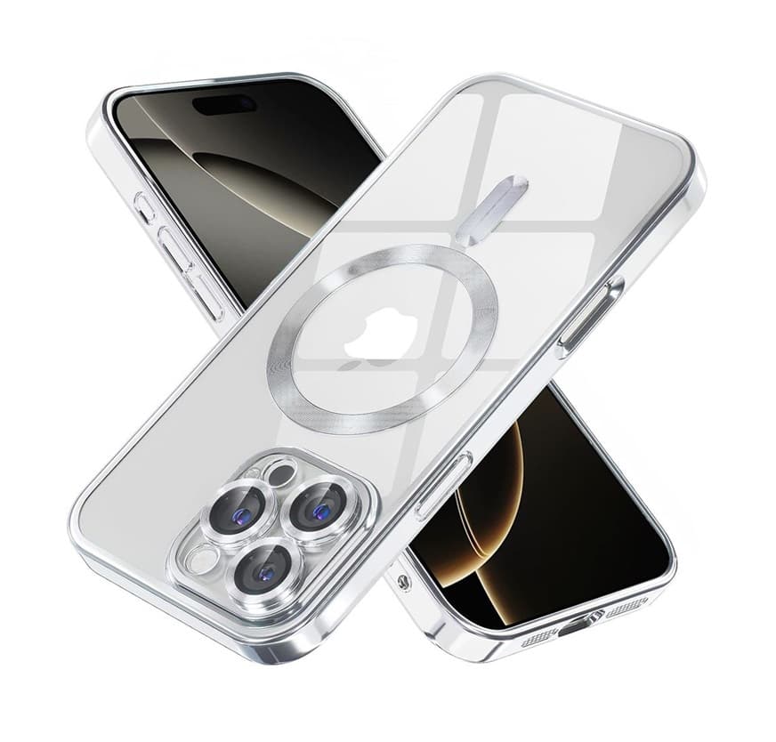 Kryt Techsuit Luxury Crystal MagSafe iPhone 16 Pro stříbrný 132929