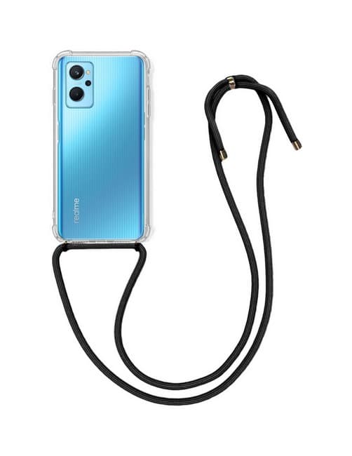 Kryt TopQ Realme 9i silikon s černou šňůrkou průhledný 72943
