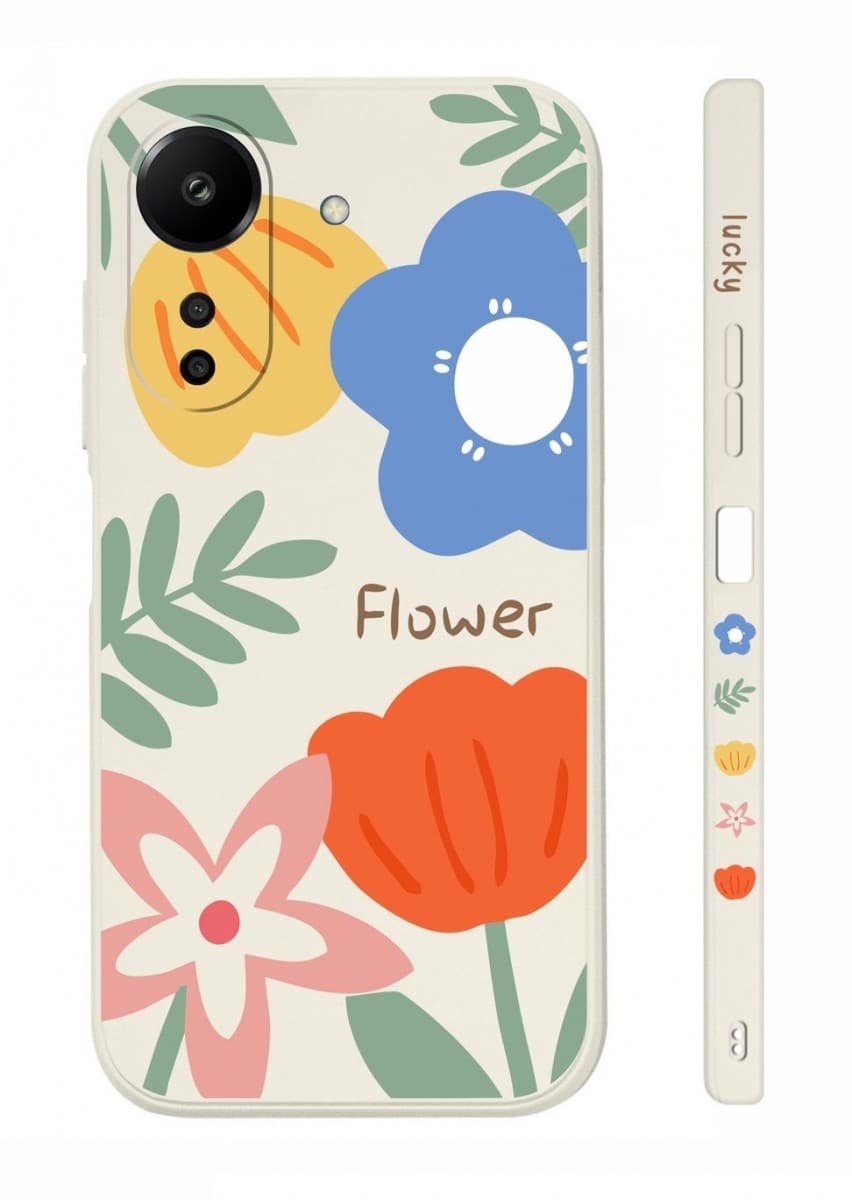 Kryt TopQ Design Xiaomi Redmi 13C Malované květy 122981
