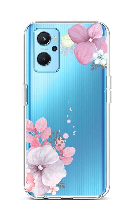 Kryt TopQ Realme 9i silikon Violet Blossom 72993
