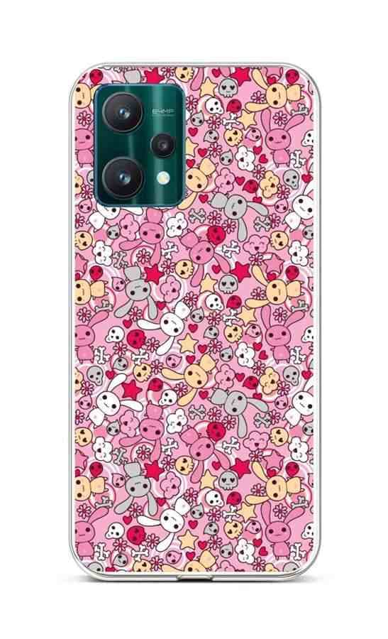 Kryt TopQ Realme 9 Pro silikon Pink Bunnies 73023