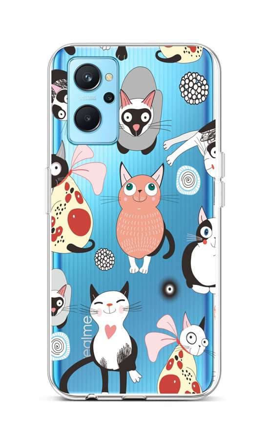 Kryt TopQ Realme 9i silikon Cats 2 73055