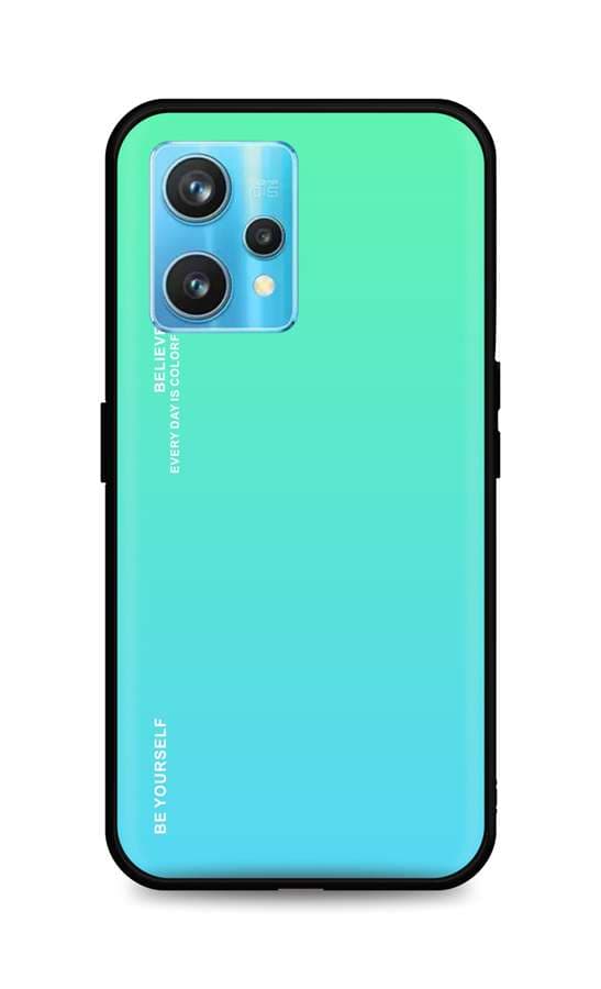 Kryt TopQ LUXURY Realme 9 Pro+ pevný duhový zelený 73131