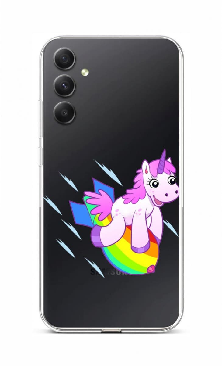 Kryt TopQ Samsung A34 Flying Unicorn 93160