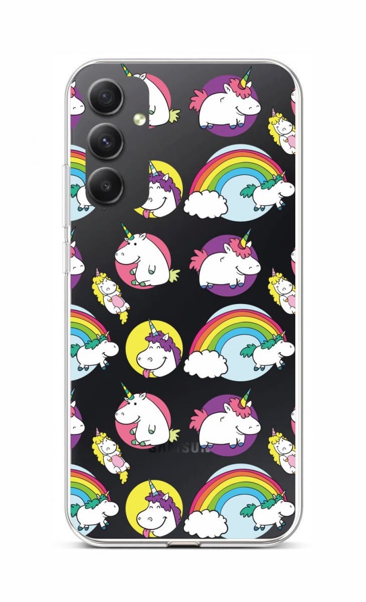 Kryt TopQ Samsung A34 Chunky Unicorns 93181