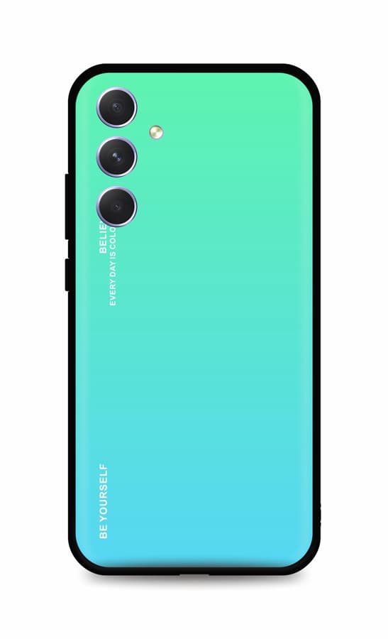 Kryt TopQ LUXURY Samsung A54 5G pevný duhový zelený 93187
