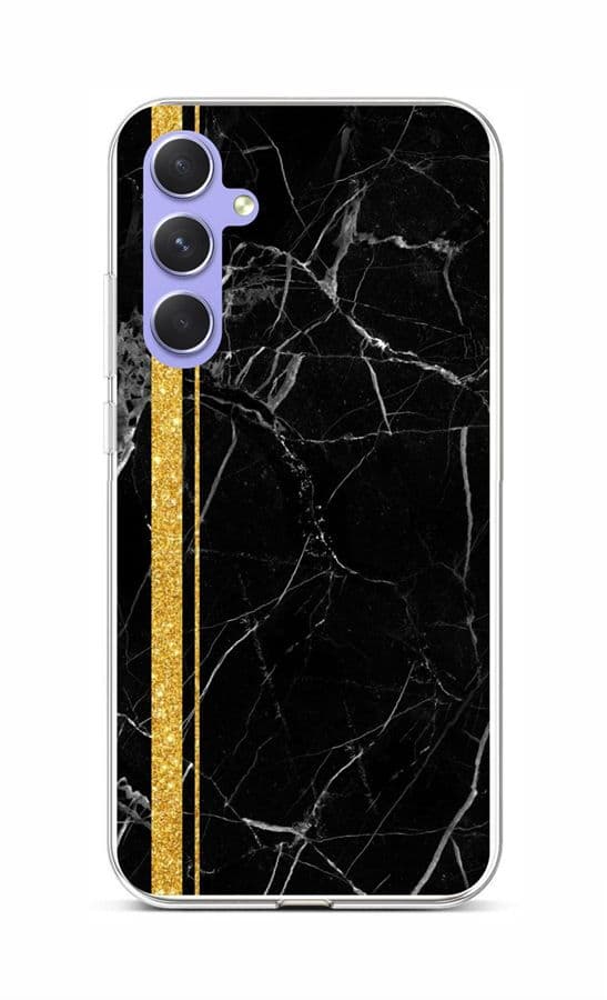 Kryt TopQ STYLE Samsung A54 5G Mramor černo-zlatý 93228