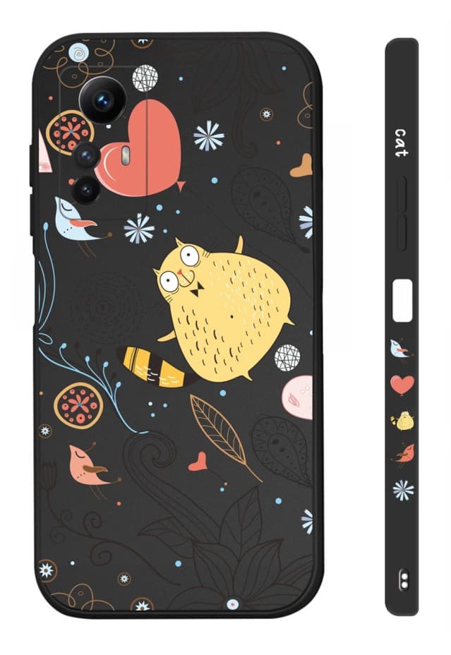 Kryt TopQ Design Xiaomi Redmi Note 12S Kočička černý 123232