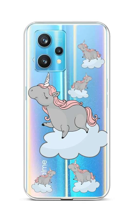 Kryt TopQ Realme 9 Pro+ silikon Grey Unicorns 73248