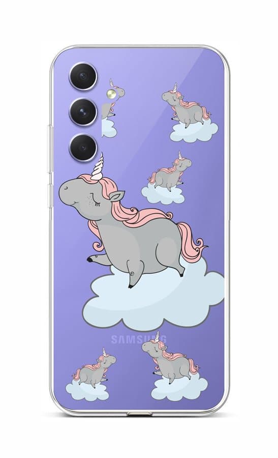 Kryt TopQ Samsung A54 5G Grey Unicorns 93249