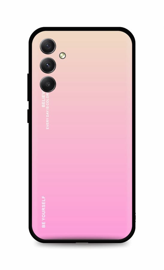 Kryt TopQ LUXURY Samsung A34 pevný duhový meruňkový 93351