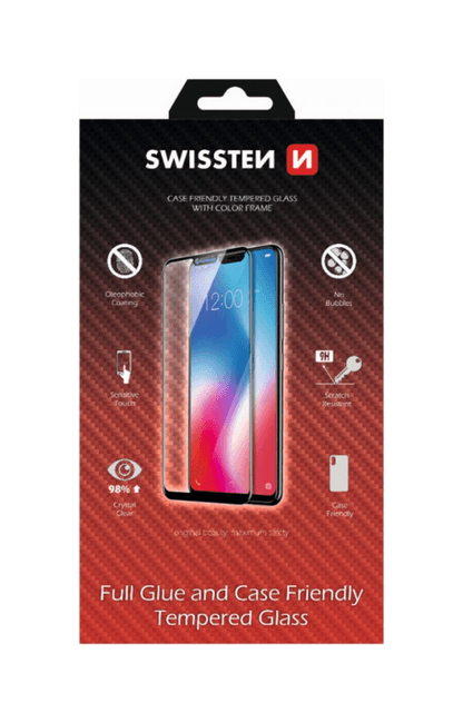 Tvrzené sklo Swissten full glue, color frame, case friendly pro Xiaomi Redmi A5 černé - náhled 1