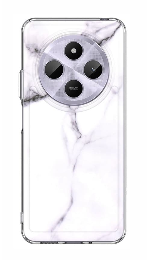Kryt TopQ Xiaomi Redmi 14C pevný Mramor bílý 133495