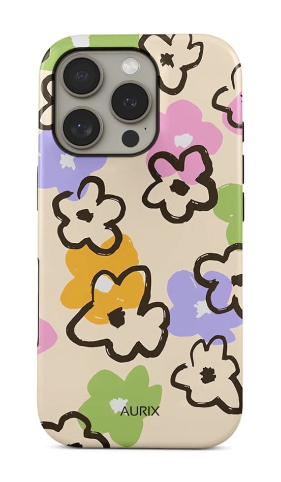 Kryt AURIX MagSafe iPhone 16 Pro Max Flower Drawing 133569