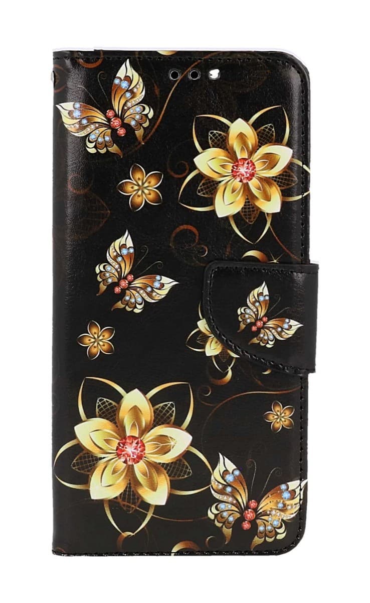 Pouzdro TopQ Xiaomi Redmi Note 11 knížkové Zlaté květy 73643 - náhled 1
