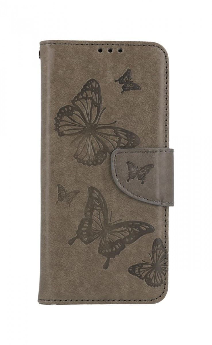 Pouzdro TopQ Xiaomi Redmi Note 11 knížkové Butterfly šedé 73695 - náhled 1