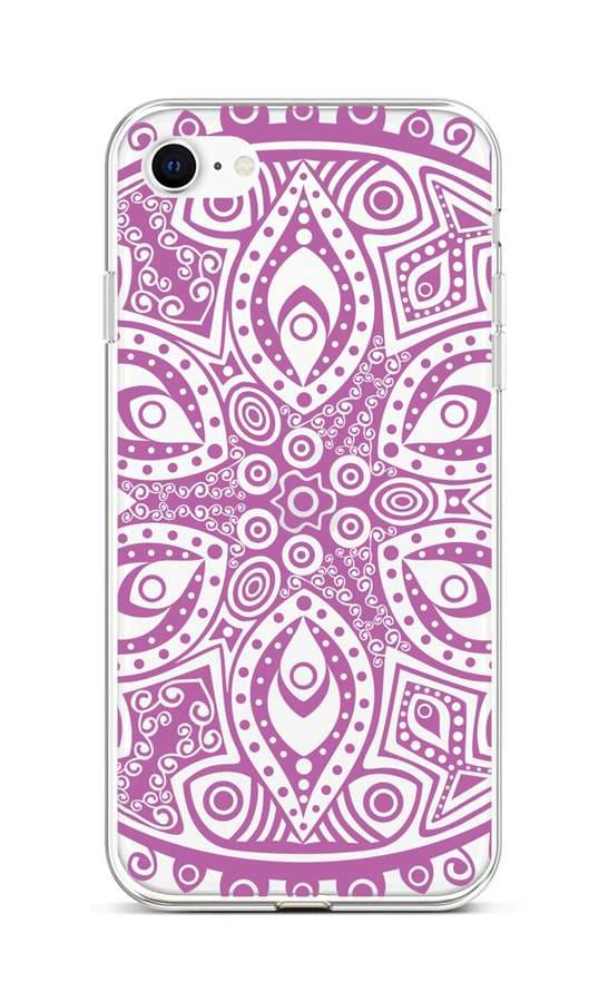 Kryt TopQ iPhone SE 2022 silikon Violet Mandala 73954