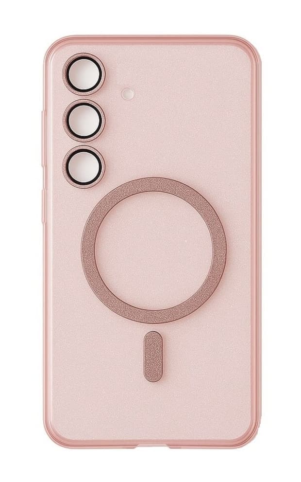 Kryt Glitter MagSafe pro Samsung Galaxy S26 Plus růžovo-průhledný
