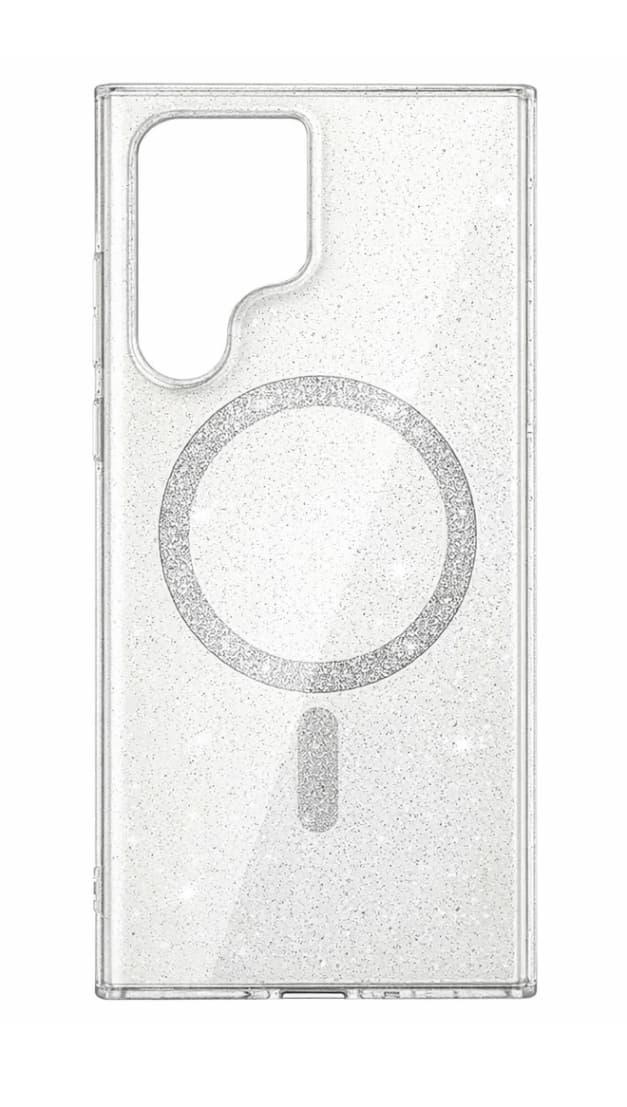 Kryt Glitter MagSafe pro Samsung Galaxy S26 Ultra transparentní
