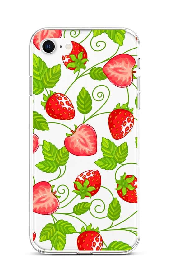 Kryt TopQ iPhone SE 2022 silikon Strawberries 74008