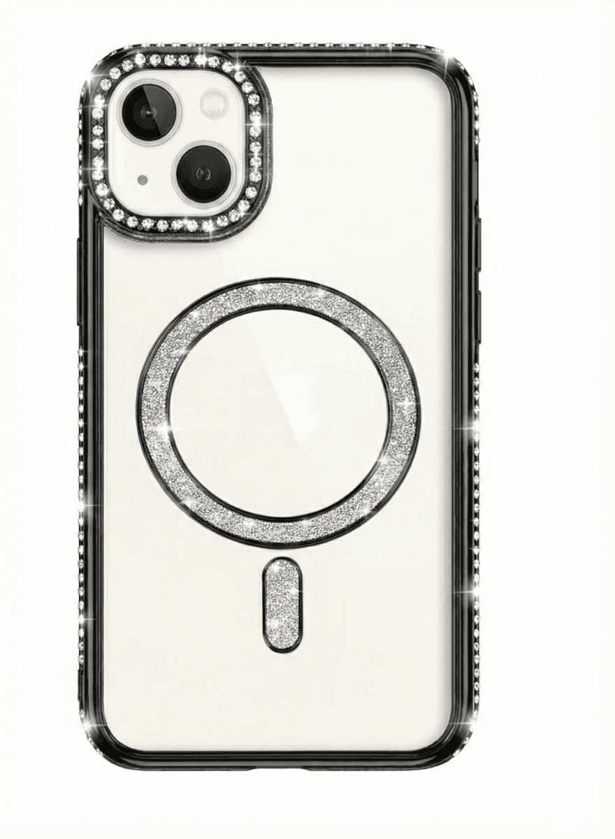 Zadní kryt Bling Magsafe pro iPhone 13 černý - náhled 1