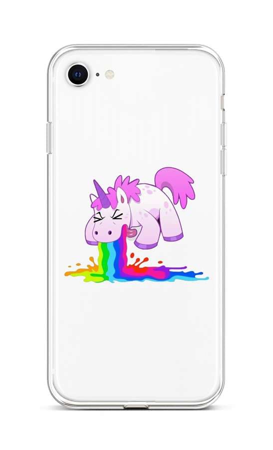 Kryt TopQ iPhone SE 2022 silikon Rainbow Splash 74026
