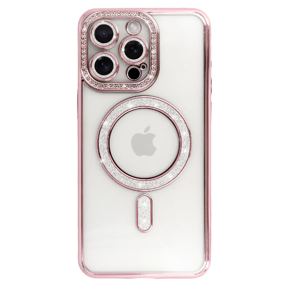Zadní kryt Bling Magsafe pro iPhone 14 Pro růžový - náhled 1