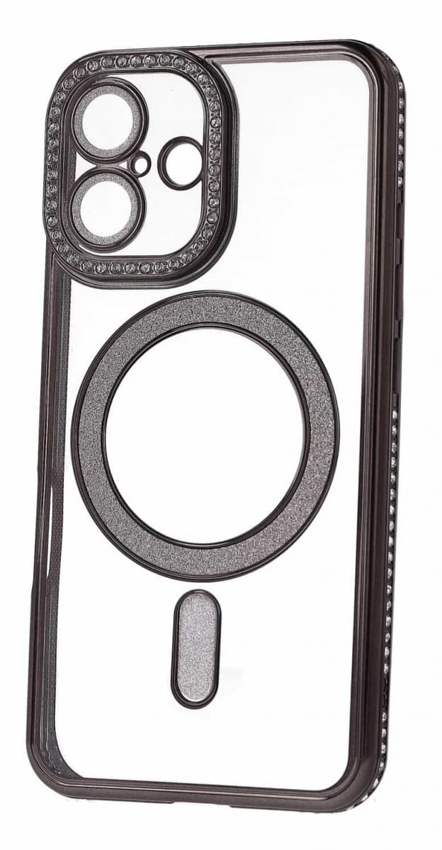 Zadní kryt Bling Magsafe pro iPhone 16 černý