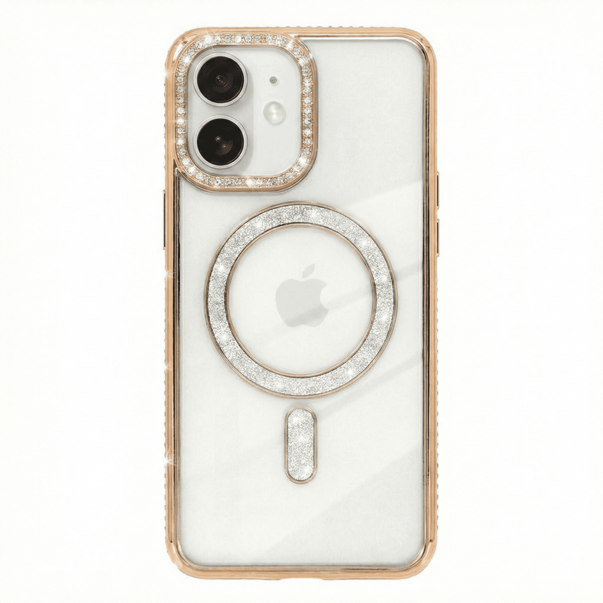 Zadní kryt Bling Magsafe pro iPhone 16 zlatý