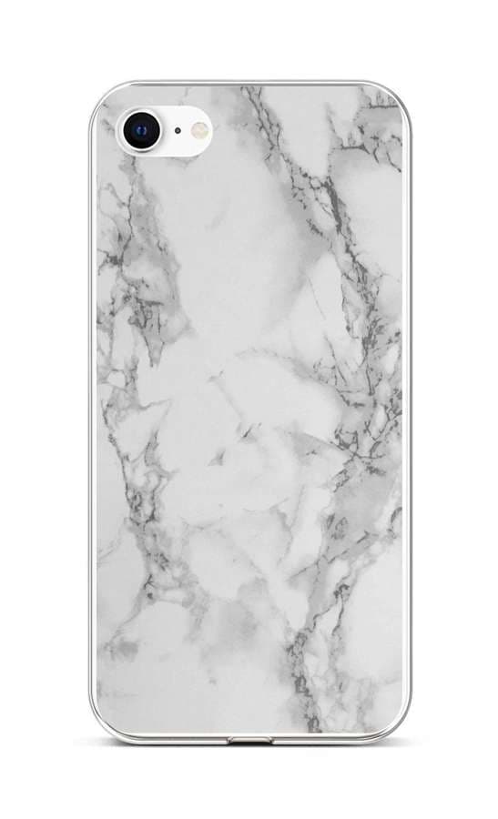 Kryt STYLE TopQ iPhone SE 2022 silikon Mramor bílý 74140