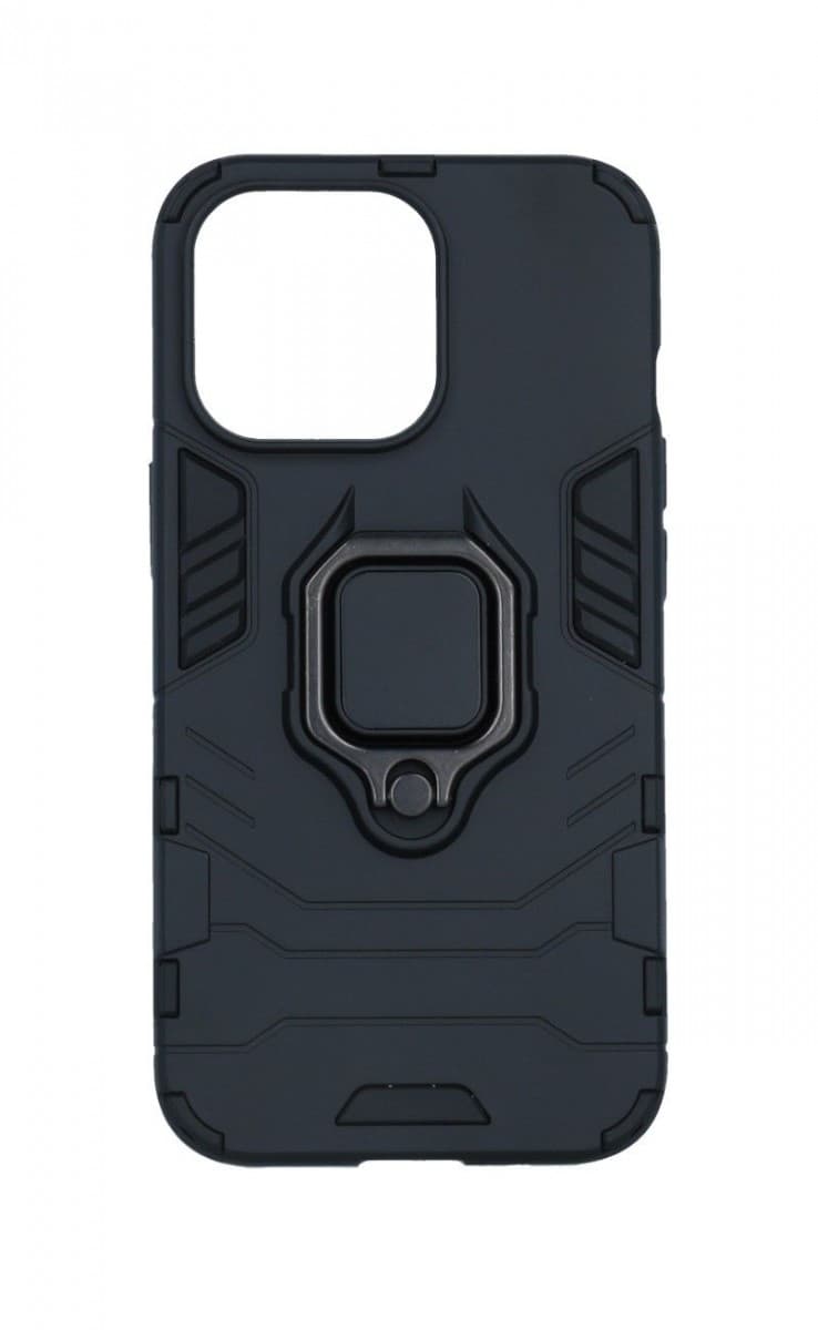 Kryt TopQ iPhone 14 Pro Max odolný černý s prstenem 84164