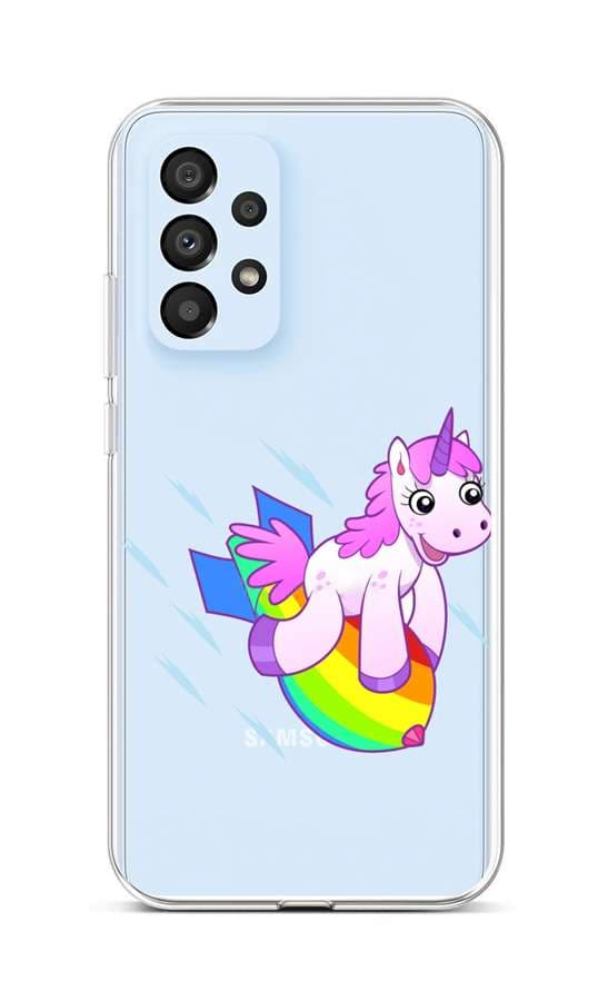 Kryt TopQ Samsung A33 5G silikon Flying Unicorn 74198