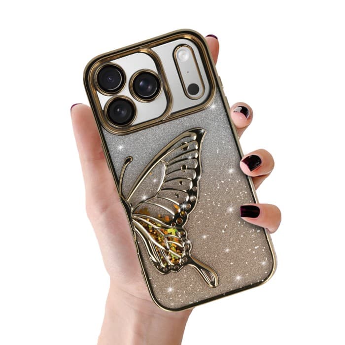Zadní kryt Tel Protect Butterfly Water pro iPhone 17 Pro gold