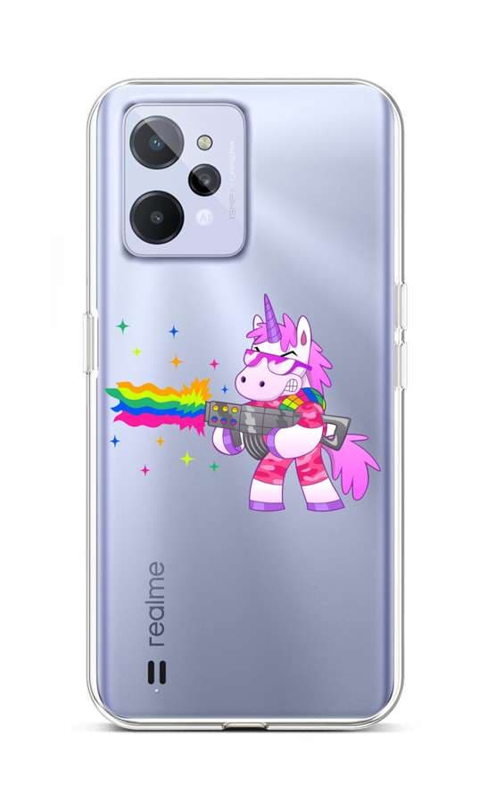 Kryt TopQ Realme C31 silikon Rainbow Gun 74410
