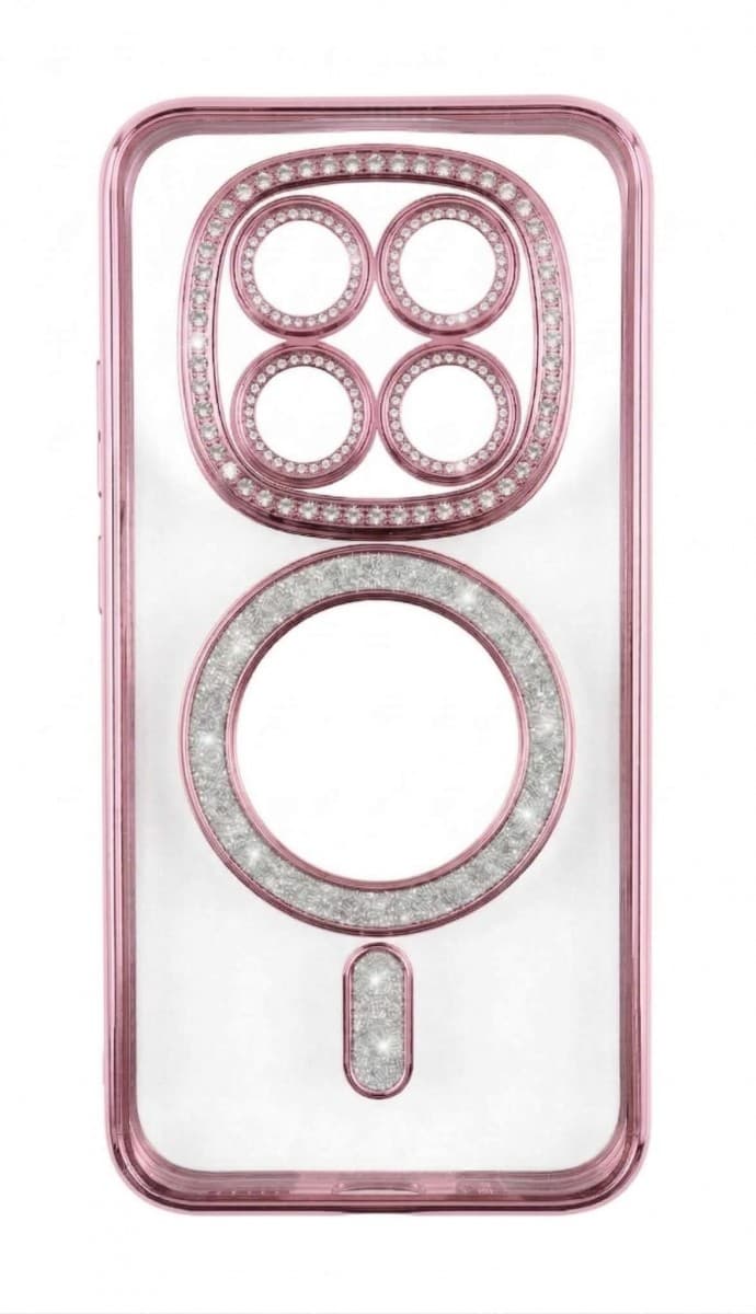 Kryt Bling Magsafe pro Xiaomi Redmi Note 15 5G růžový