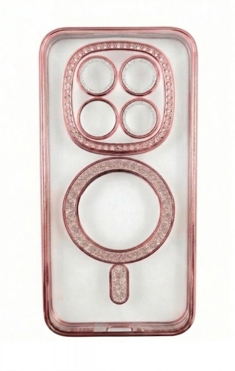Kryt Bling Magsafe pro Xiaomi Redmi Note 15 Pro 5G růžový