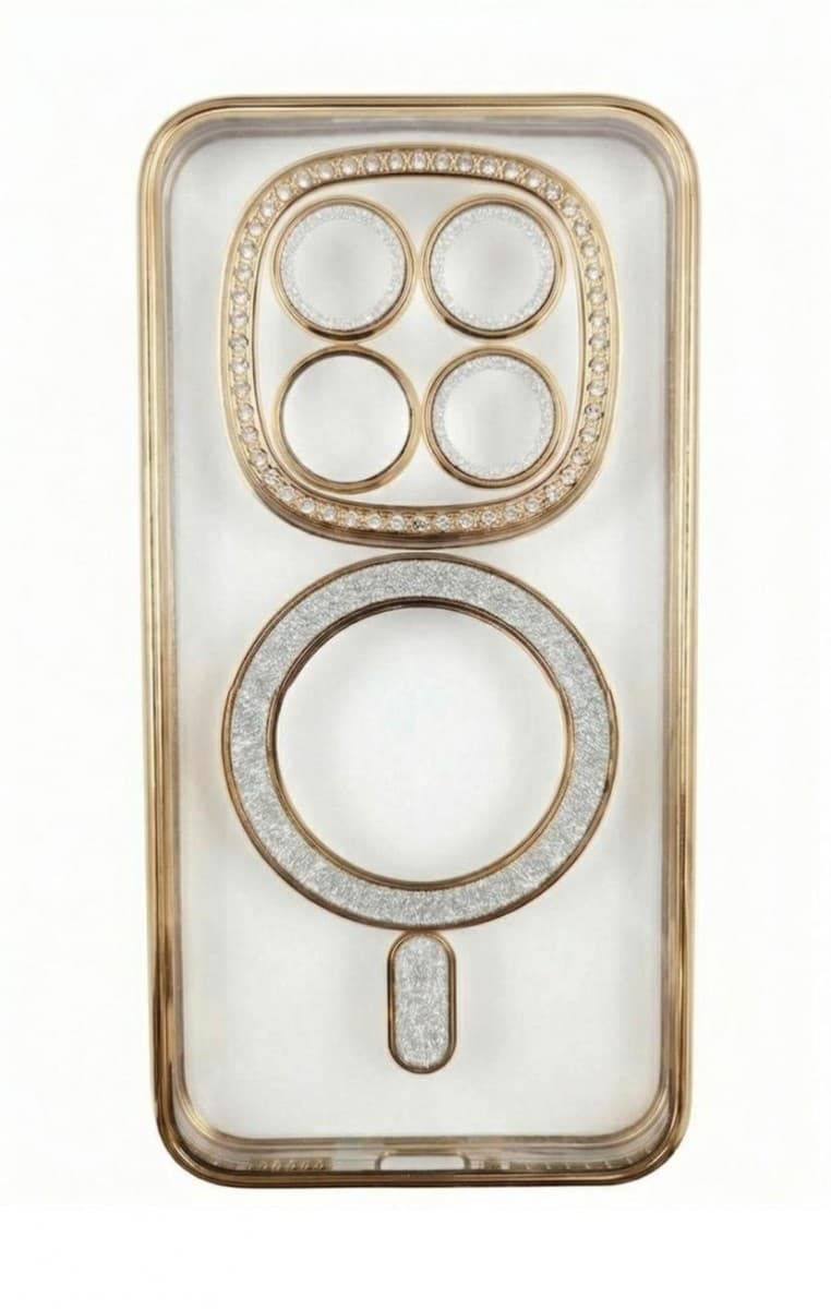 Kryt Bling Magsafe pro Xiaomi Redmi Note 15 Pro 5G zlatý
