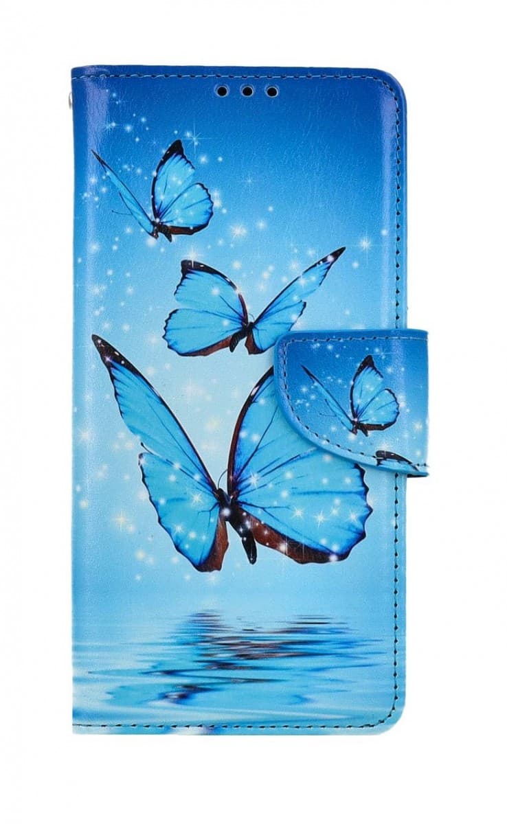 Pouzdro TopQ Xiaomi Redmi 9C knížkové Modří motýlci 54461 - náhled 1