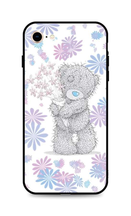 Kryt TopQ iPhone SE 2022 silikon Floral Teddy 74523