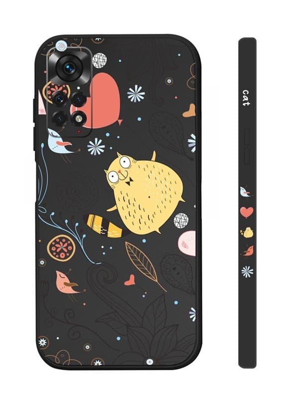 Kryt TopQ Xiaomi Redmi Note 11 Kočička černý 94550