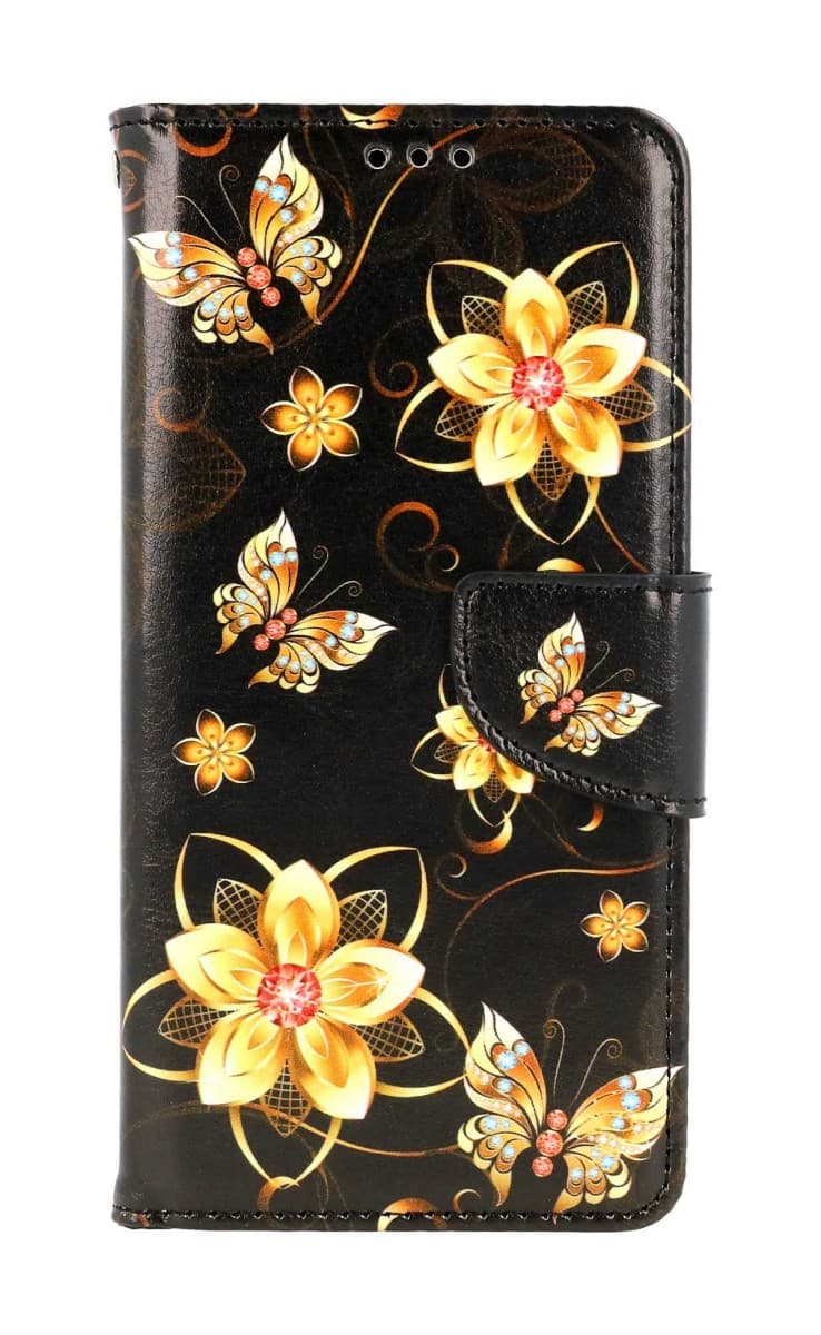 Pouzdro TopQ Xiaomi Redmi Note 8 Pro knížkové Zlaté květy 54628 - náhled 1