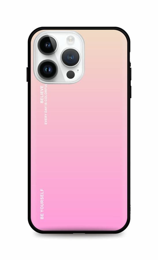 Kryt TopQ LUXURY iPhone 14 Pro pevný duhový meruňkový 84645